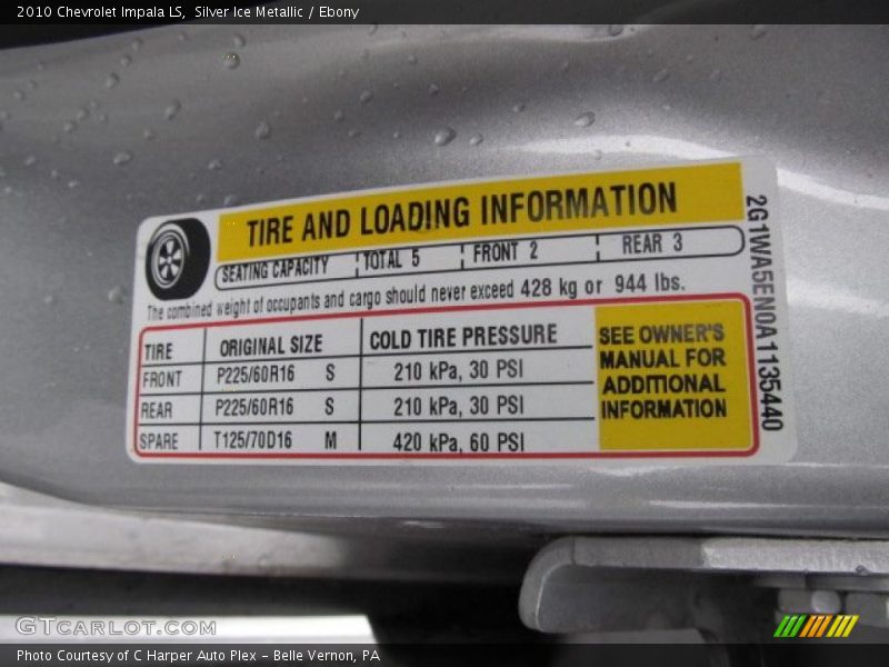 Silver Ice Metallic / Ebony 2010 Chevrolet Impala LS