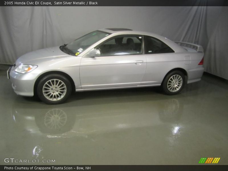 Satin Silver Metallic / Black 2005 Honda Civic EX Coupe