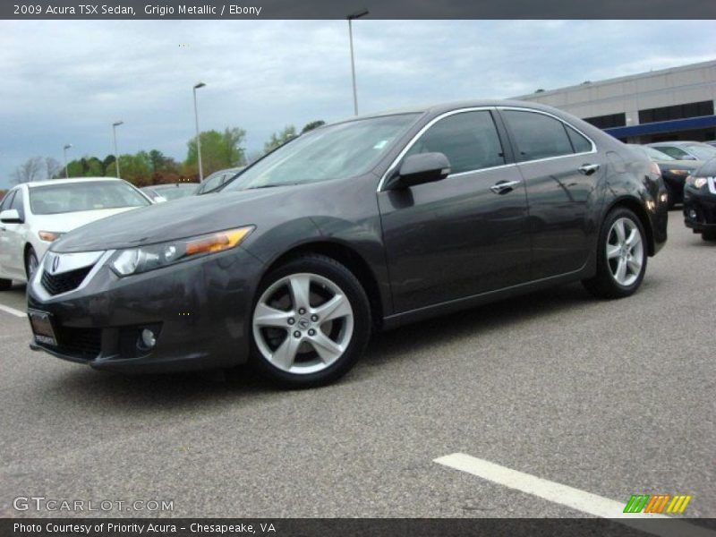 Grigio Metallic / Ebony 2009 Acura TSX Sedan