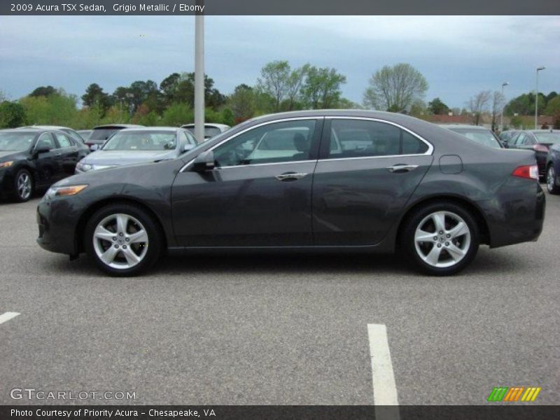 Grigio Metallic / Ebony 2009 Acura TSX Sedan