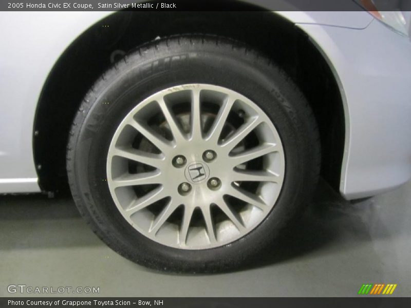 Satin Silver Metallic / Black 2005 Honda Civic EX Coupe