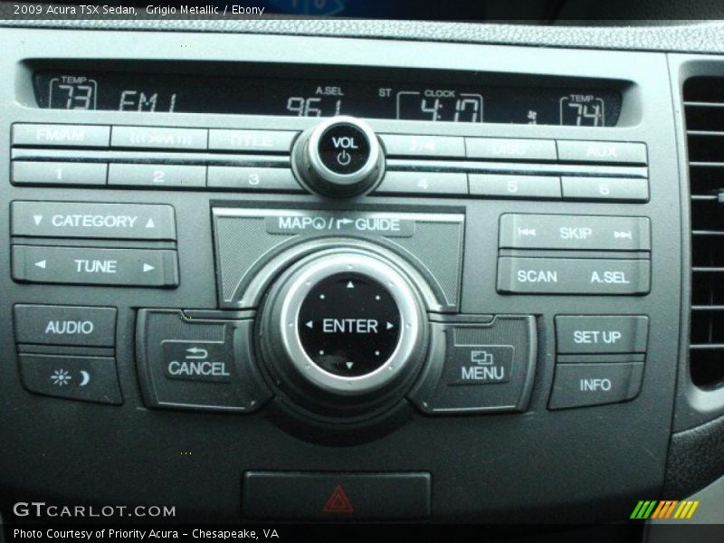 Grigio Metallic / Ebony 2009 Acura TSX Sedan