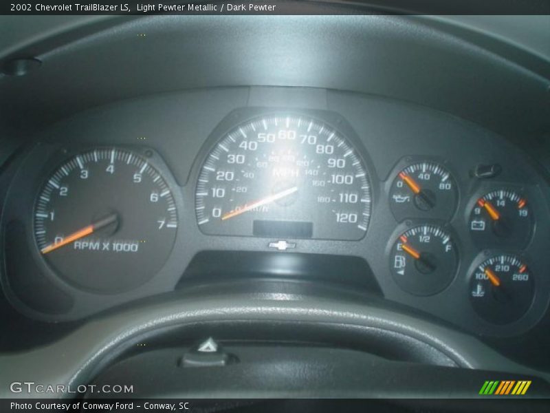 Light Pewter Metallic / Dark Pewter 2002 Chevrolet TrailBlazer LS