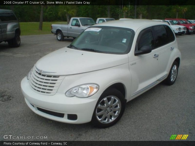 Stone White / Pastel Slate Gray 2008 Chrysler PT Cruiser LX