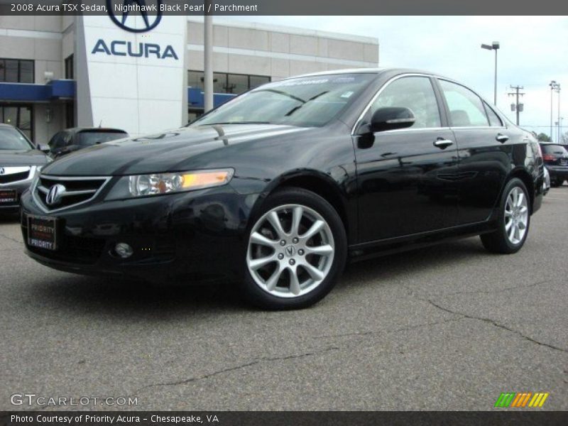 Nighthawk Black Pearl / Parchment 2008 Acura TSX Sedan