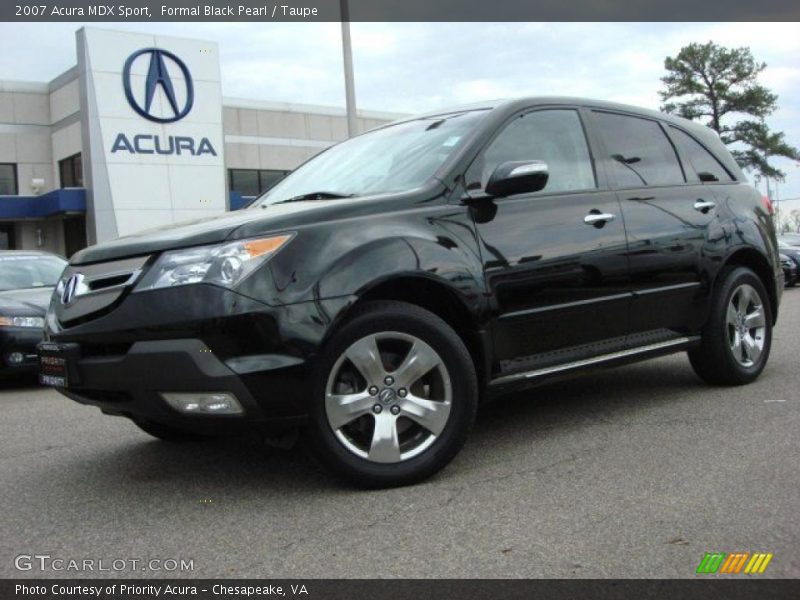 Formal Black Pearl / Taupe 2007 Acura MDX Sport