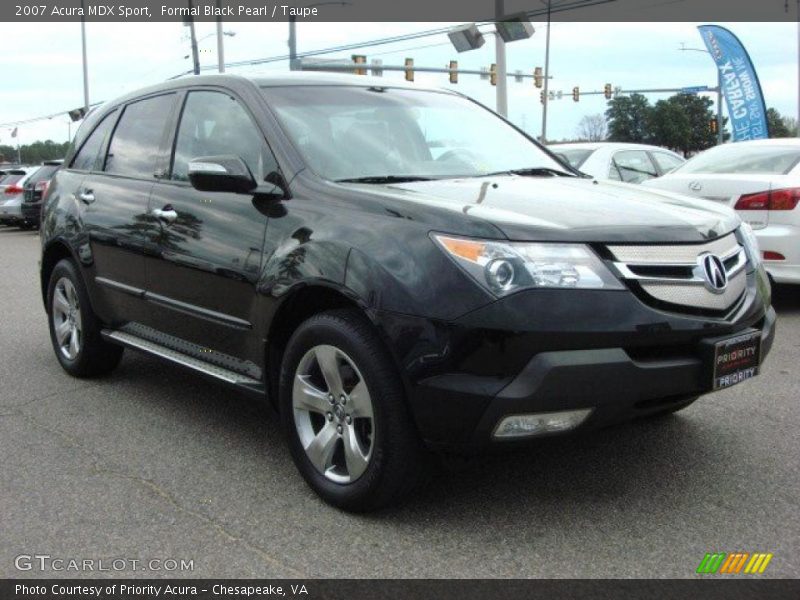 Formal Black Pearl / Taupe 2007 Acura MDX Sport