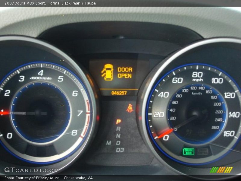 Formal Black Pearl / Taupe 2007 Acura MDX Sport