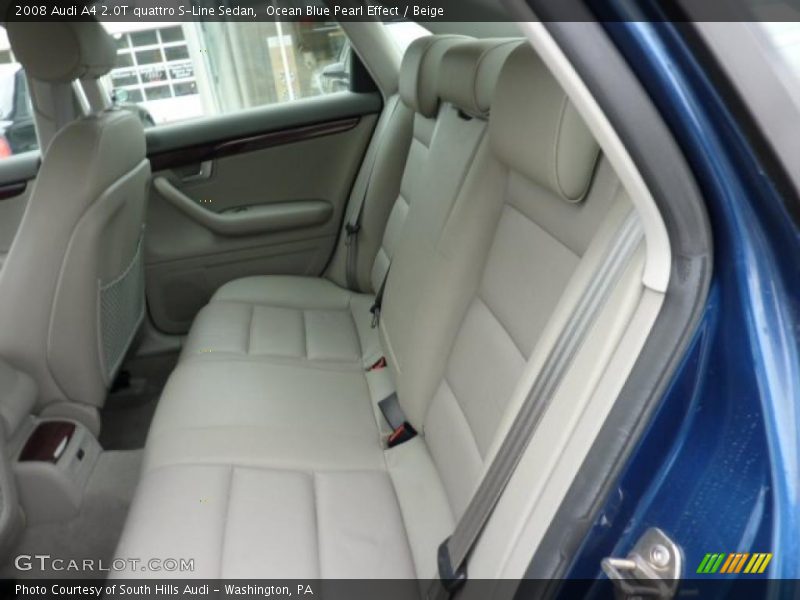 Ocean Blue Pearl Effect / Beige 2008 Audi A4 2.0T quattro S-Line Sedan