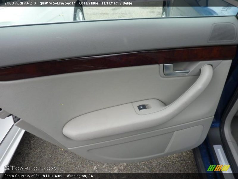 Ocean Blue Pearl Effect / Beige 2008 Audi A4 2.0T quattro S-Line Sedan