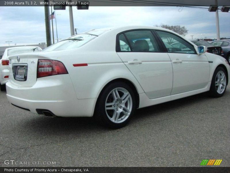 White Diamond Pearl / Taupe 2008 Acura TL 3.2