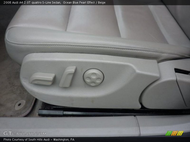 Ocean Blue Pearl Effect / Beige 2008 Audi A4 2.0T quattro S-Line Sedan