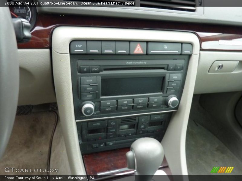Ocean Blue Pearl Effect / Beige 2008 Audi A4 2.0T quattro S-Line Sedan