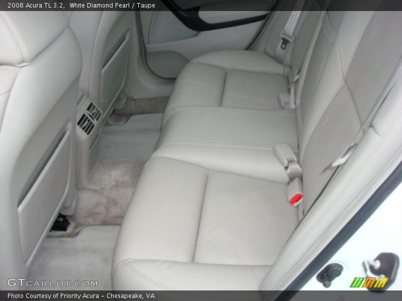 White Diamond Pearl / Taupe 2008 Acura TL 3.2