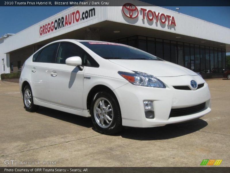 Blizzard White Pearl / Dark Gray 2010 Toyota Prius Hybrid III