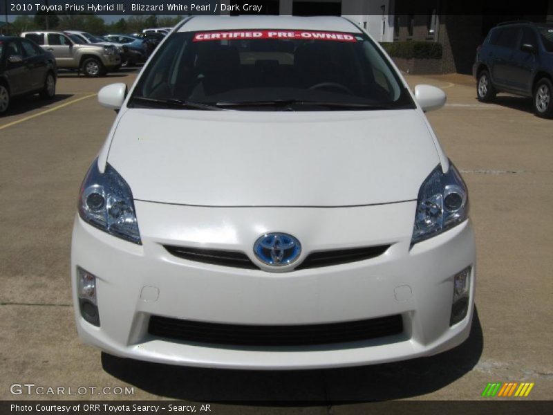 Blizzard White Pearl / Dark Gray 2010 Toyota Prius Hybrid III