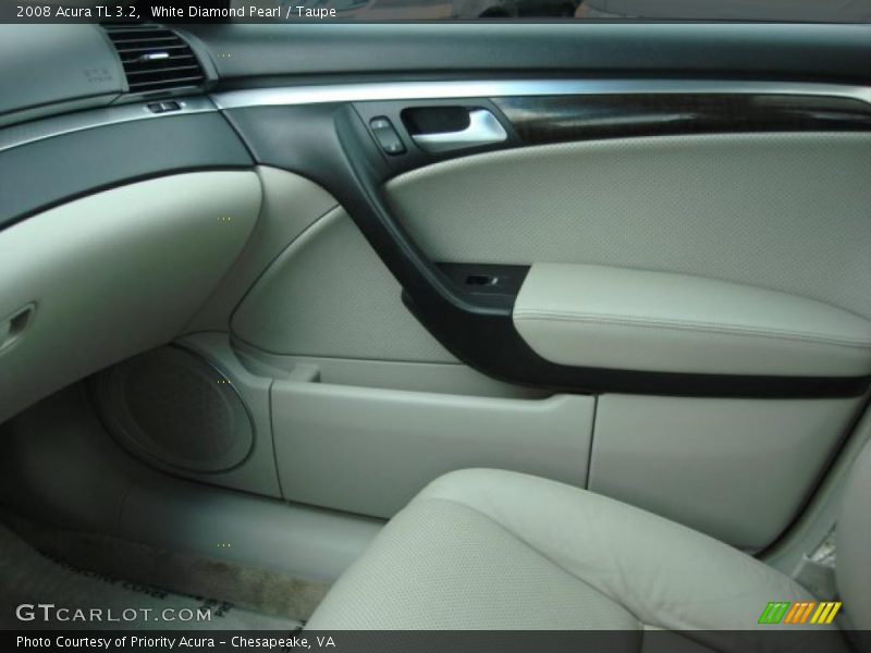 White Diamond Pearl / Taupe 2008 Acura TL 3.2