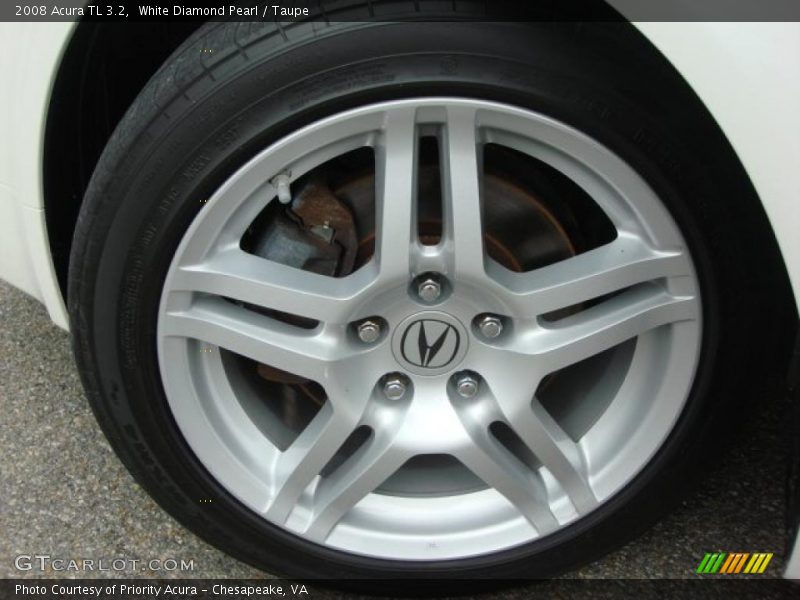 White Diamond Pearl / Taupe 2008 Acura TL 3.2