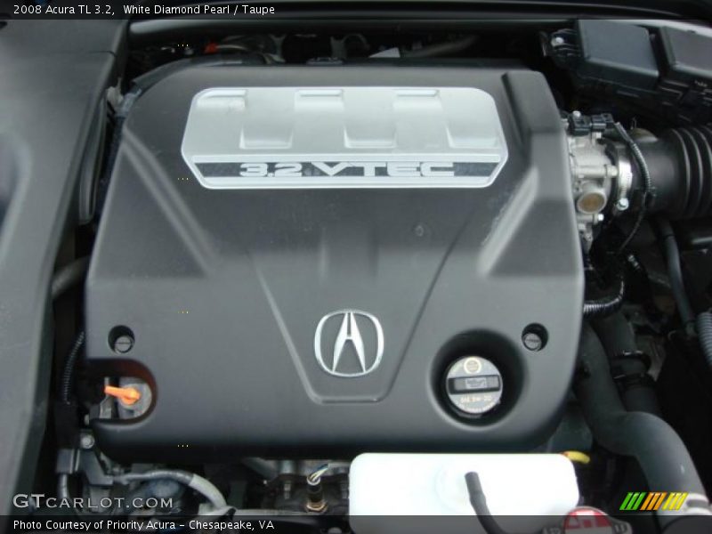 White Diamond Pearl / Taupe 2008 Acura TL 3.2