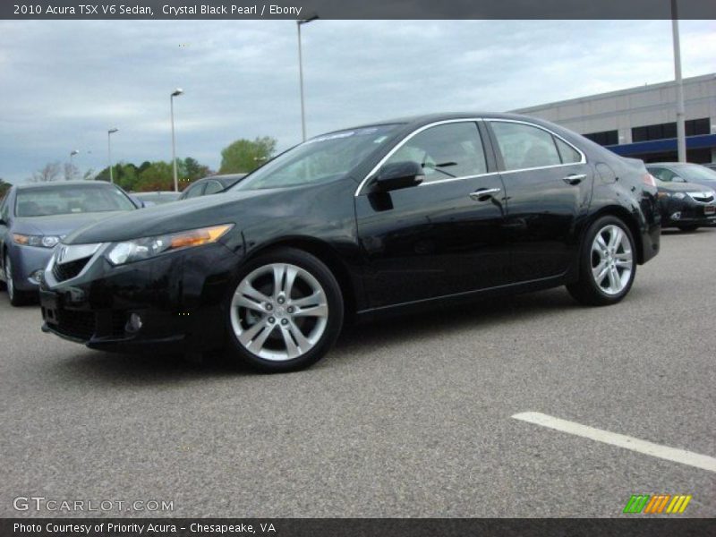 Crystal Black Pearl / Ebony 2010 Acura TSX V6 Sedan