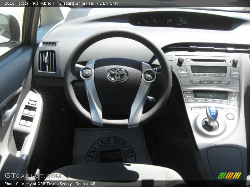 Blizzard White Pearl / Dark Gray 2010 Toyota Prius Hybrid III