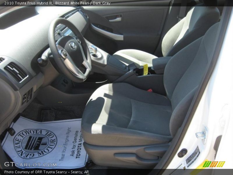 Blizzard White Pearl / Dark Gray 2010 Toyota Prius Hybrid III