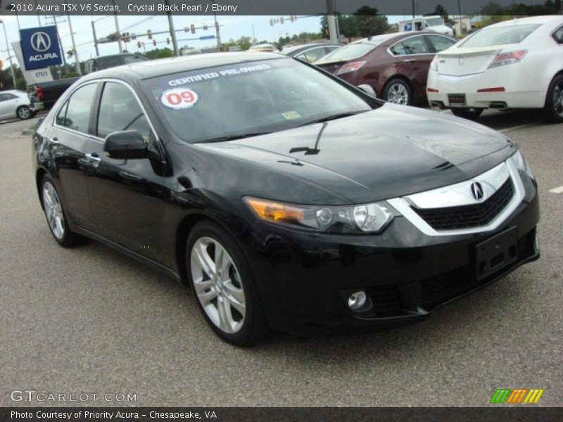 Crystal Black Pearl / Ebony 2010 Acura TSX V6 Sedan