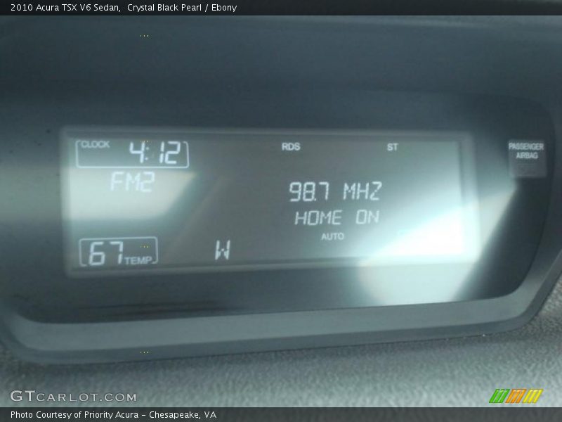 Crystal Black Pearl / Ebony 2010 Acura TSX V6 Sedan