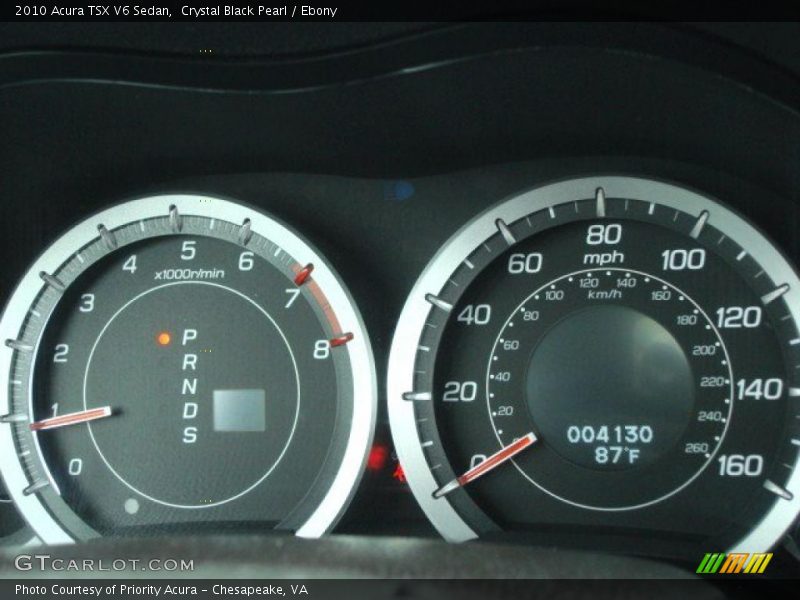 Crystal Black Pearl / Ebony 2010 Acura TSX V6 Sedan