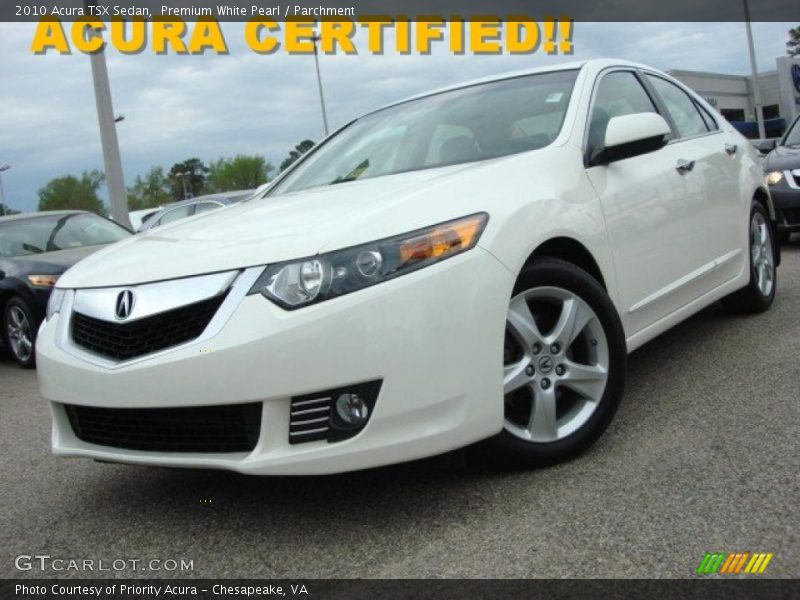Premium White Pearl / Parchment 2010 Acura TSX Sedan
