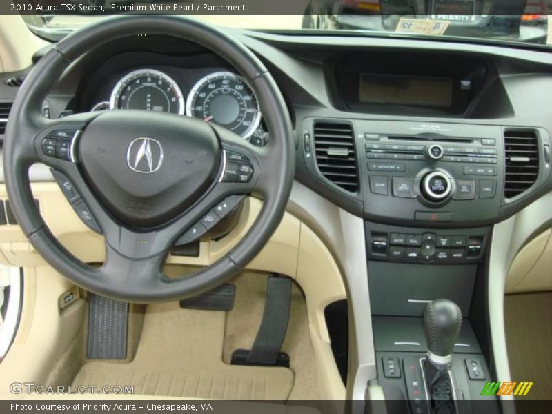 Premium White Pearl / Parchment 2010 Acura TSX Sedan