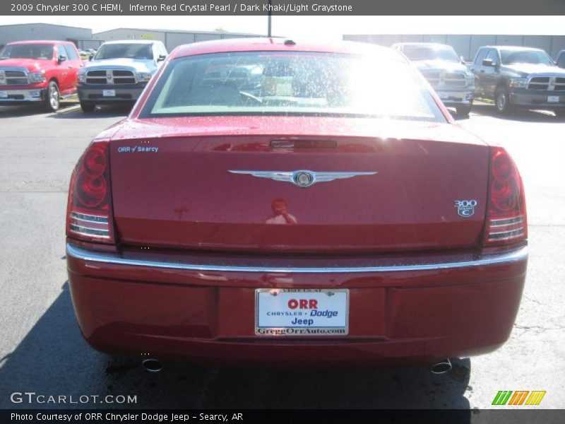 Inferno Red Crystal Pearl / Dark Khaki/Light Graystone 2009 Chrysler 300 C HEMI