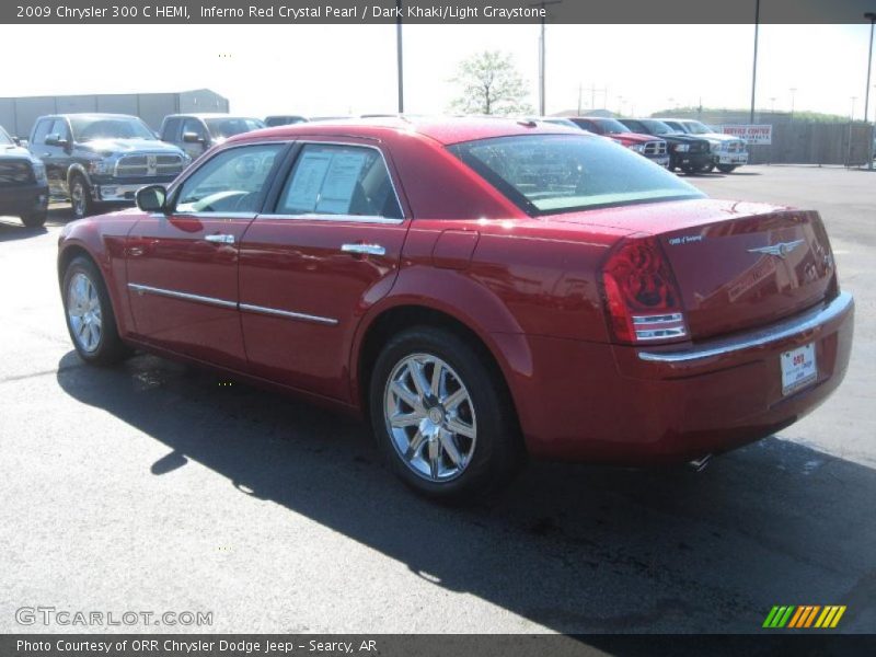 Inferno Red Crystal Pearl / Dark Khaki/Light Graystone 2009 Chrysler 300 C HEMI