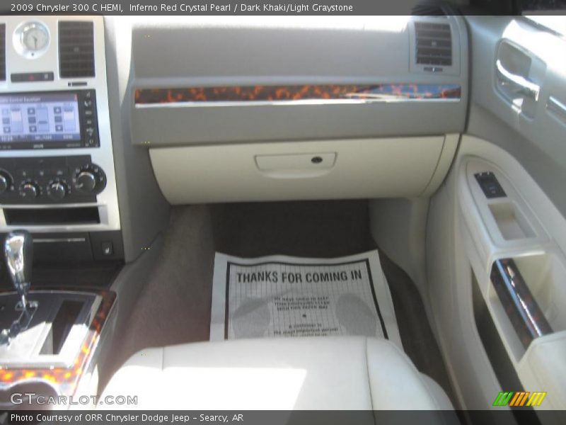 Inferno Red Crystal Pearl / Dark Khaki/Light Graystone 2009 Chrysler 300 C HEMI