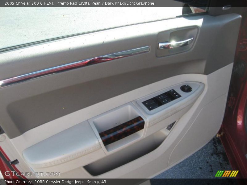 Inferno Red Crystal Pearl / Dark Khaki/Light Graystone 2009 Chrysler 300 C HEMI