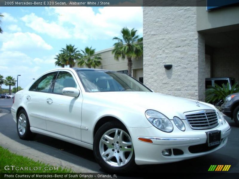 Alabaster White / Stone 2005 Mercedes-Benz E 320 Sedan