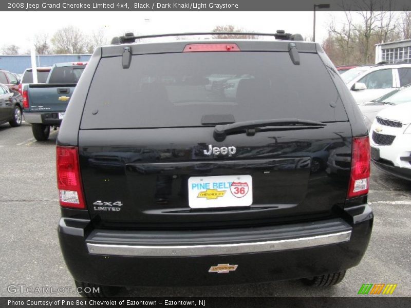 Black / Dark Khaki/Light Graystone 2008 Jeep Grand Cherokee Limited 4x4