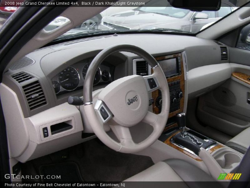 Black / Dark Khaki/Light Graystone 2008 Jeep Grand Cherokee Limited 4x4