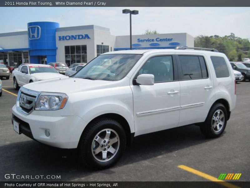 White Diamond Pearl / Gray 2011 Honda Pilot Touring