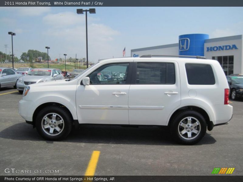 White Diamond Pearl / Gray 2011 Honda Pilot Touring