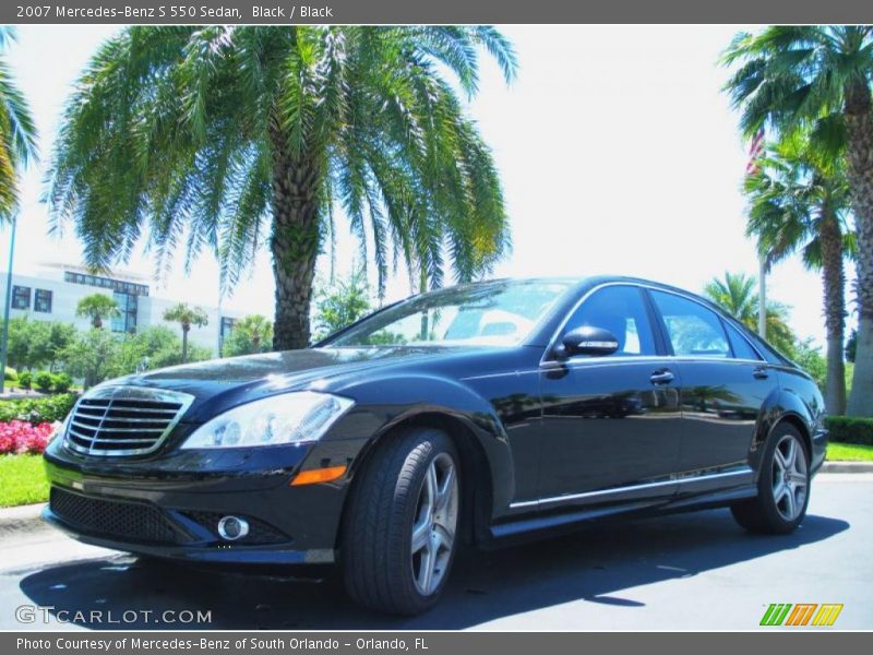 Black / Black 2007 Mercedes-Benz S 550 Sedan