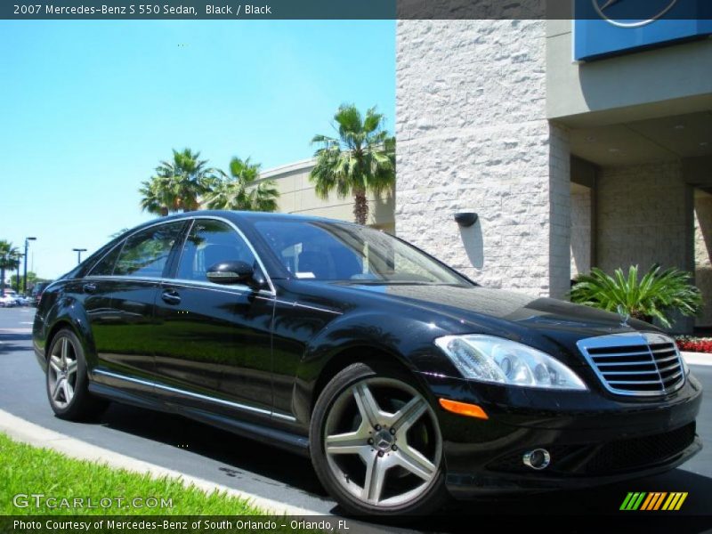 Black / Black 2007 Mercedes-Benz S 550 Sedan