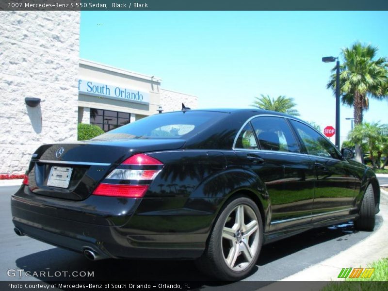 Black / Black 2007 Mercedes-Benz S 550 Sedan