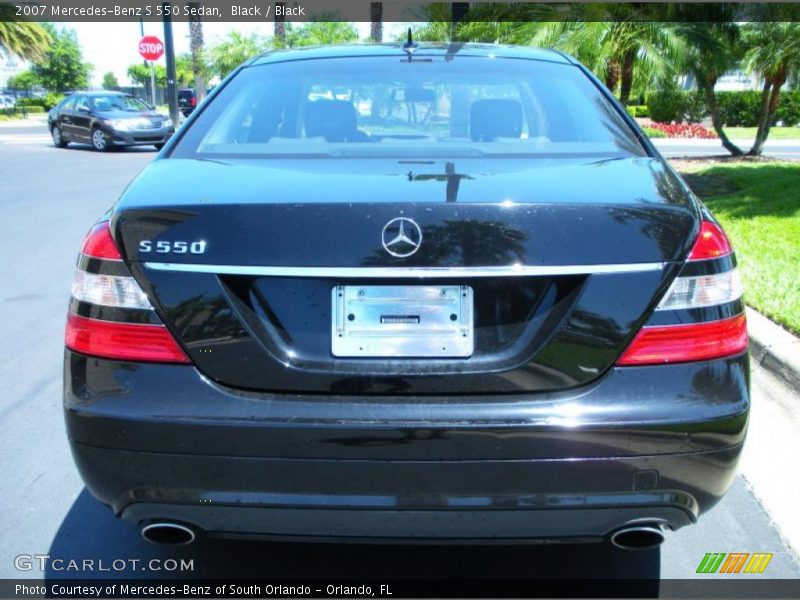Black / Black 2007 Mercedes-Benz S 550 Sedan