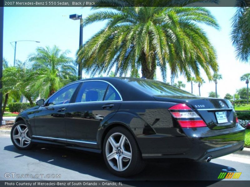 Black / Black 2007 Mercedes-Benz S 550 Sedan