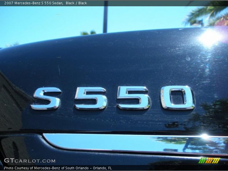 Black / Black 2007 Mercedes-Benz S 550 Sedan