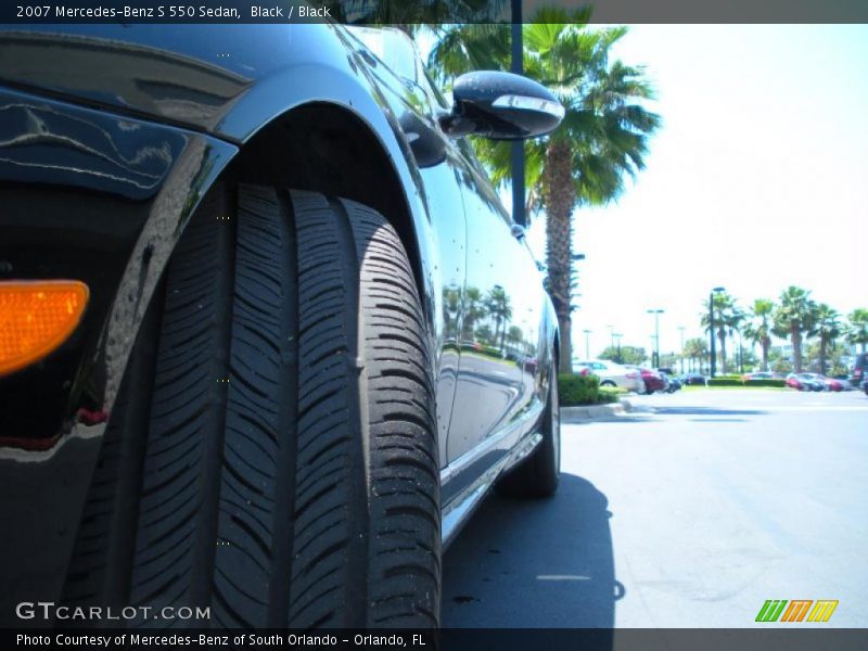 Black / Black 2007 Mercedes-Benz S 550 Sedan