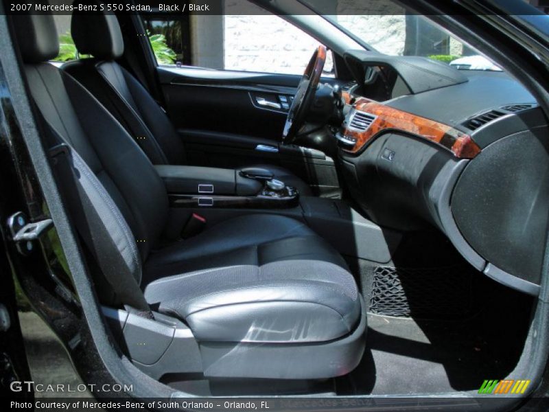Black / Black 2007 Mercedes-Benz S 550 Sedan