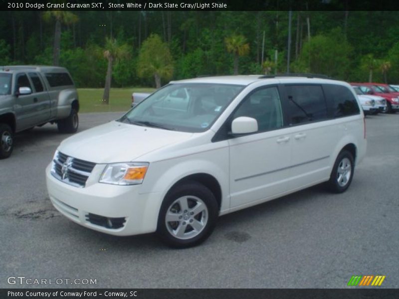 Stone White / Dark Slate Gray/Light Shale 2010 Dodge Grand Caravan SXT