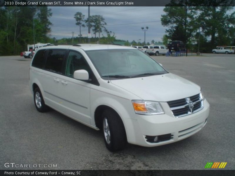 Stone White / Dark Slate Gray/Light Shale 2010 Dodge Grand Caravan SXT